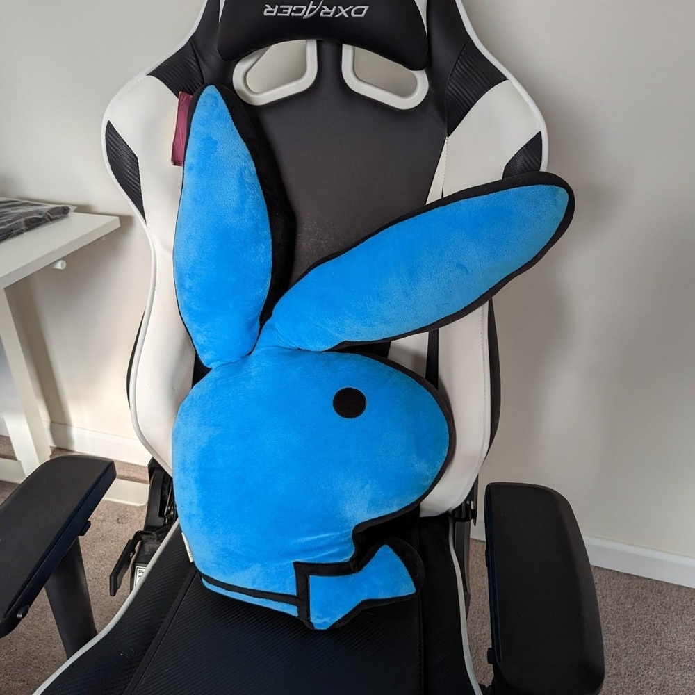 Playboy Big Blue Bunny Plush Pillow